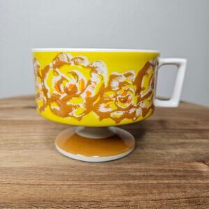 Nasco Pacesetter Floral cup yellow footed set of 3
